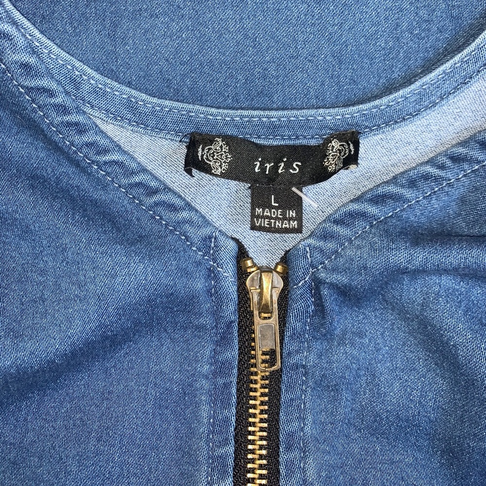 Iris ,Zipper detail, Denim dress. - Picture 5 of 10